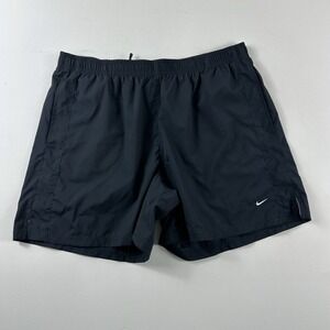 Vintage Nike Running Shorts Black Mens Large Gray Tag Active Training Gym Train